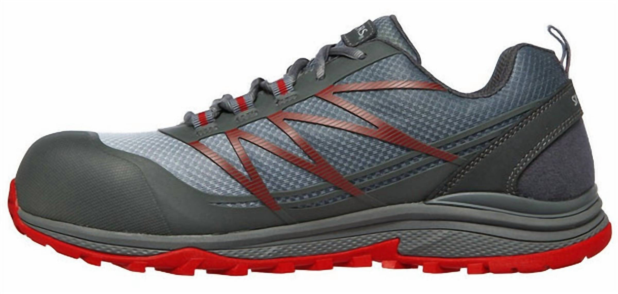 Tenis de hombre color gris y rojo