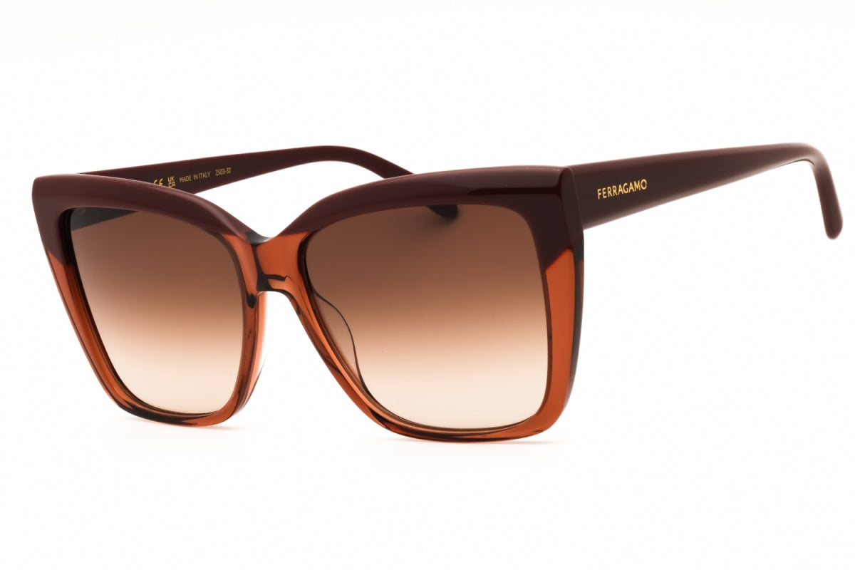 Gafas color café y vinotinto