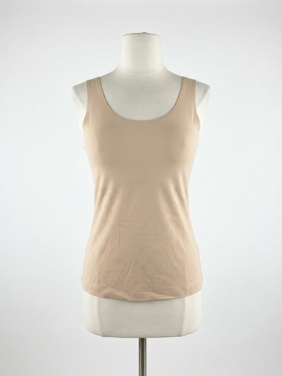 Camiseta sin mangas color beige