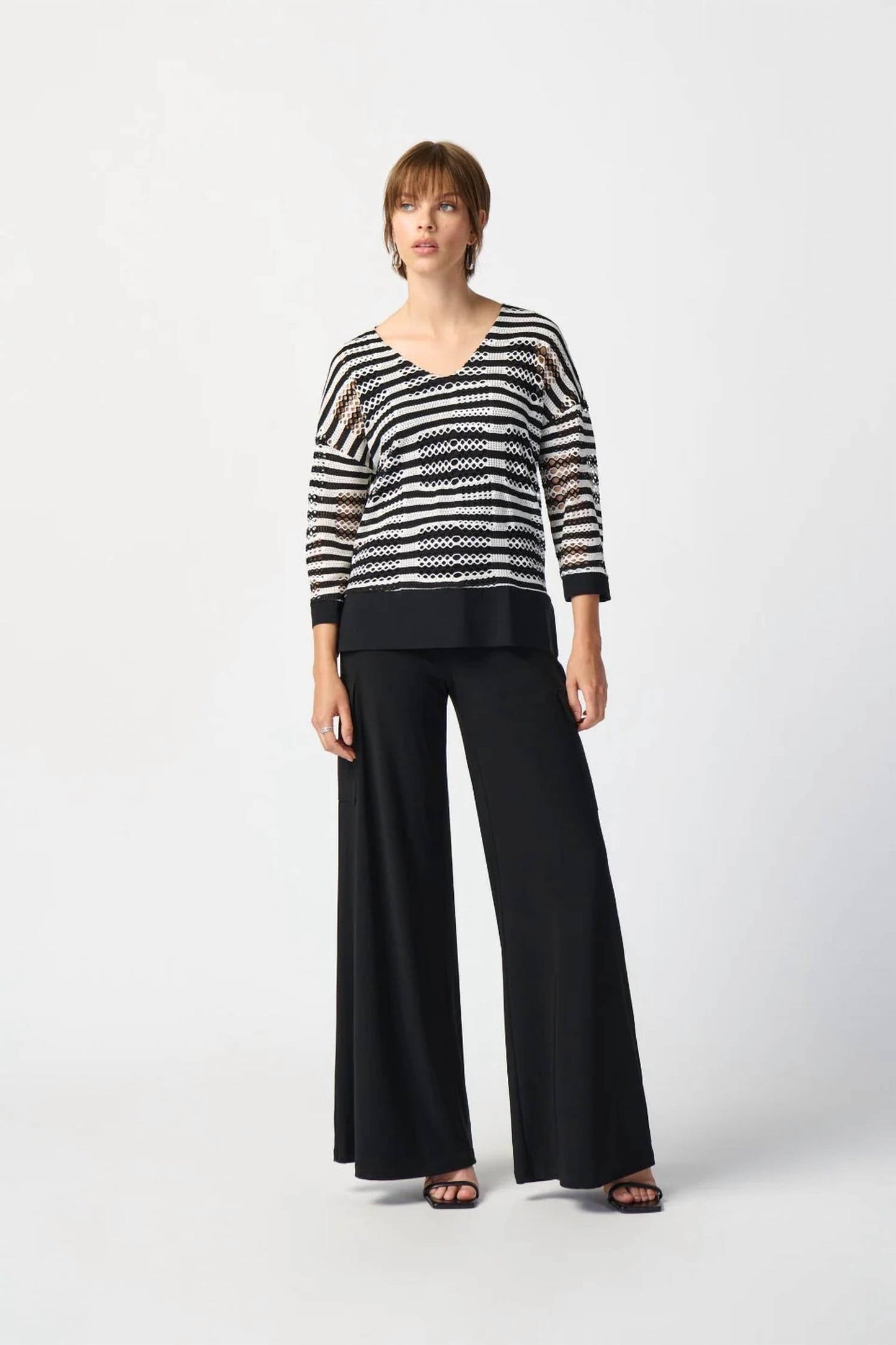 Top color negro y blanco