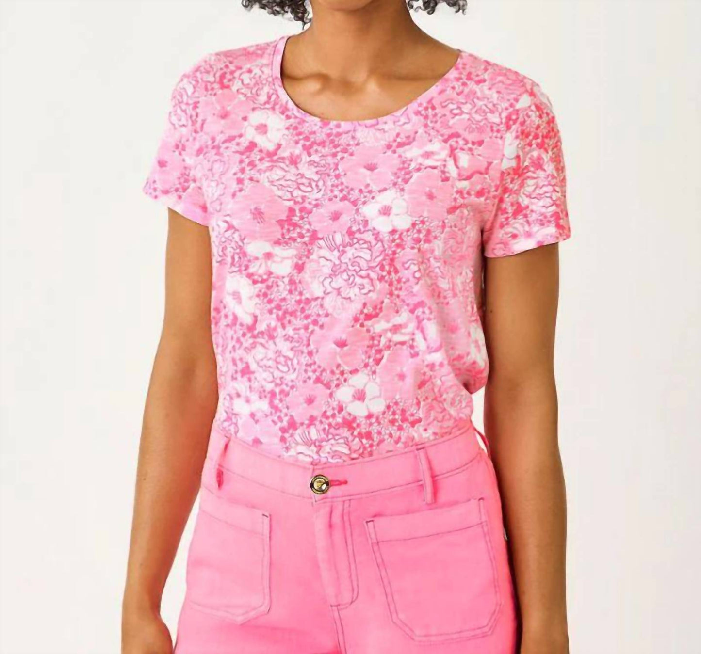 Camiseta sin mangas color rosado