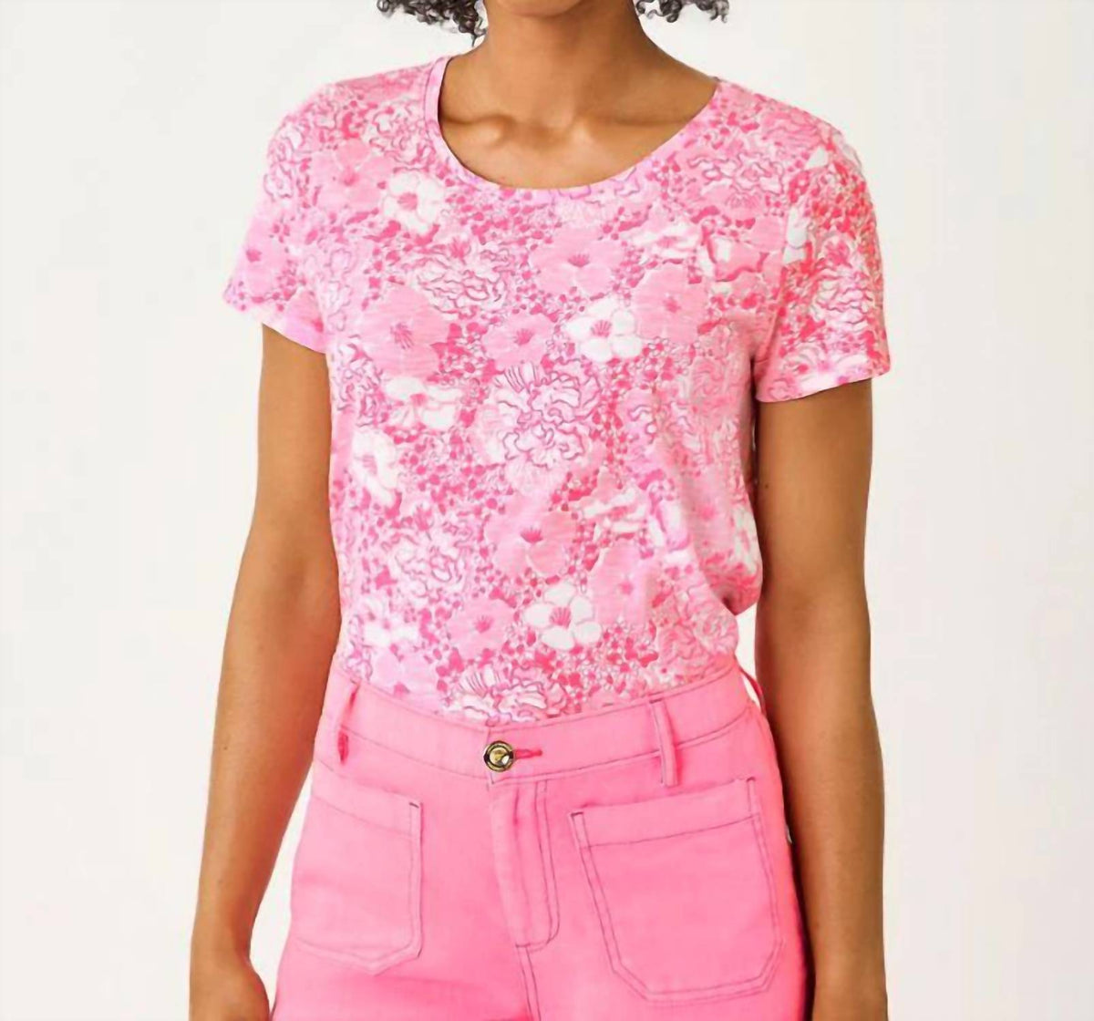 Camiseta sin mangas color rosado