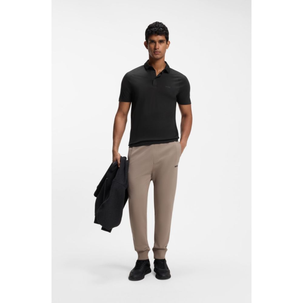 Polo de mezcla de lana de corte ajustado
