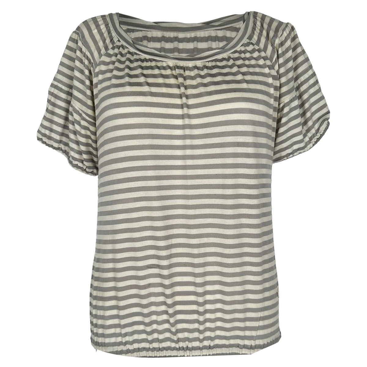 Blusa a rayas color gris