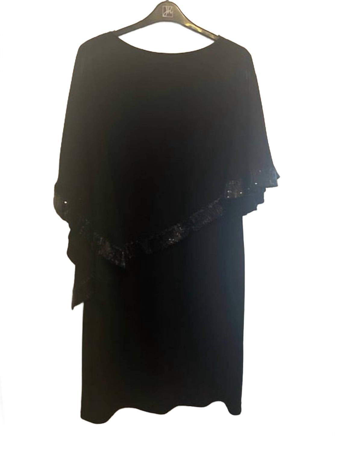 Vestido corto con lentejuelas color negro