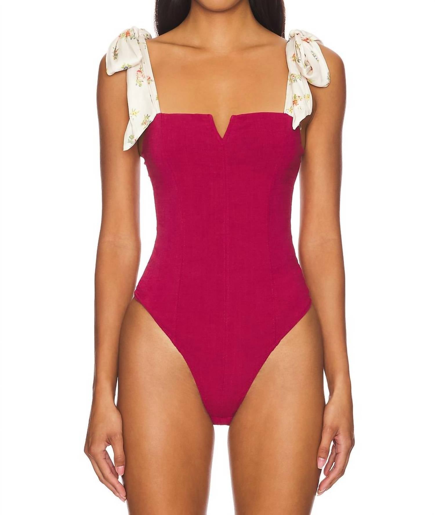 Body con estampado color rojo