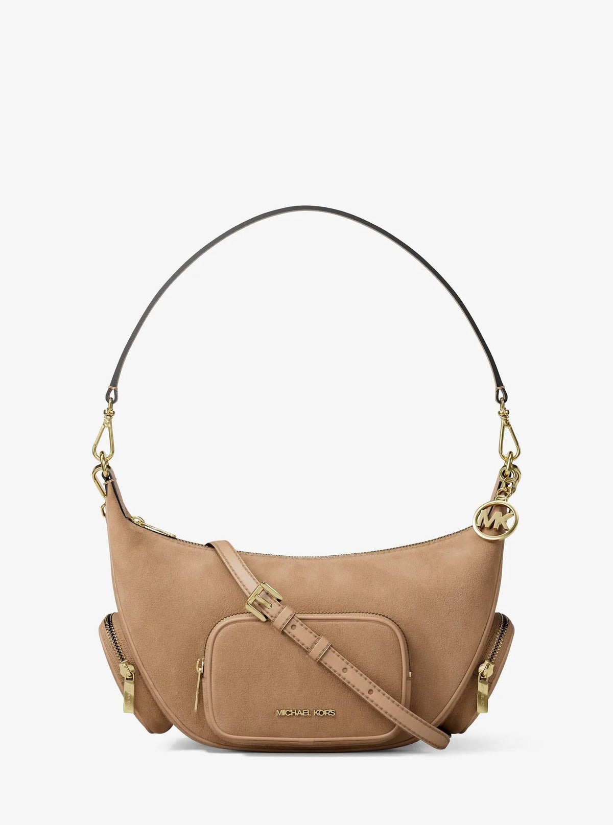 Bolso de hombro de gamuza