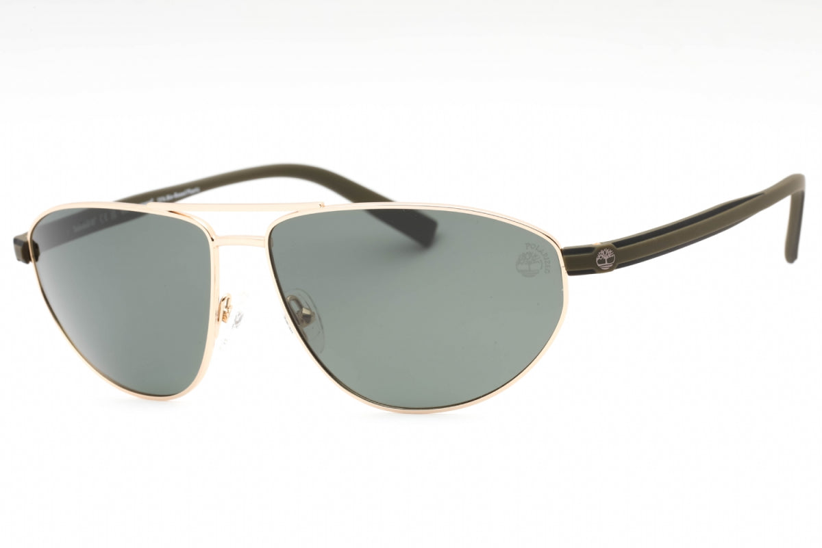 Gafas con lentes polarizados color verde y dorado