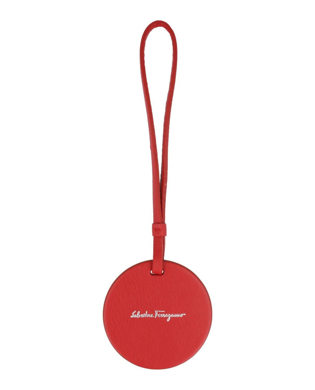 Adorno colgante de cuero color rojo