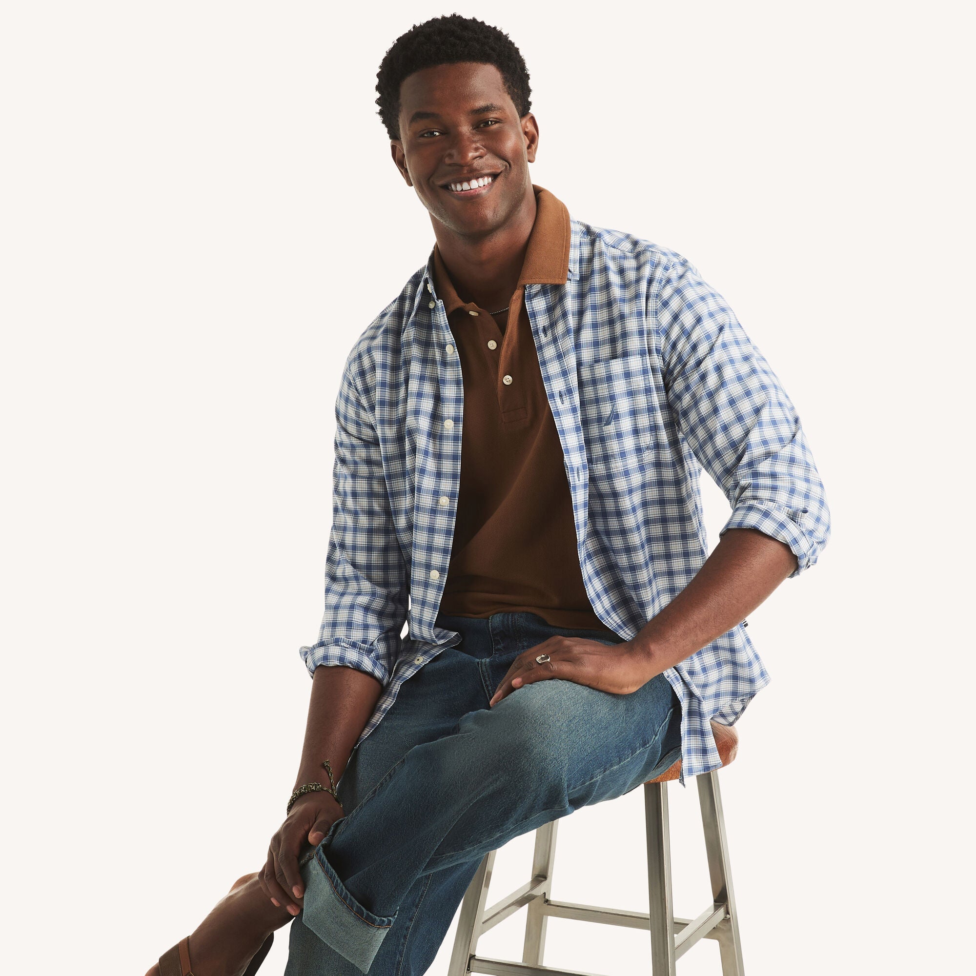 Camisa de hombre a cuadros