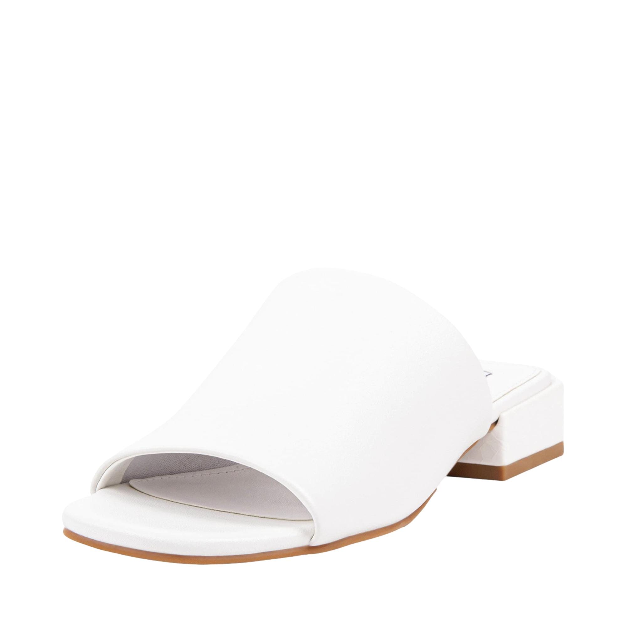 Sandalias de mujer de cuero color blanco