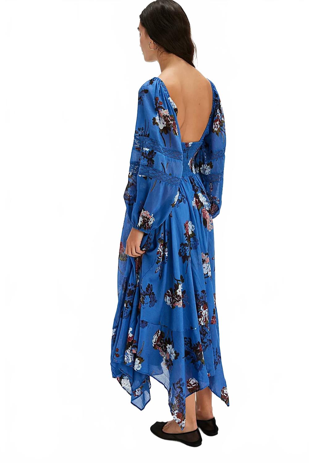 Vestido largo color azul