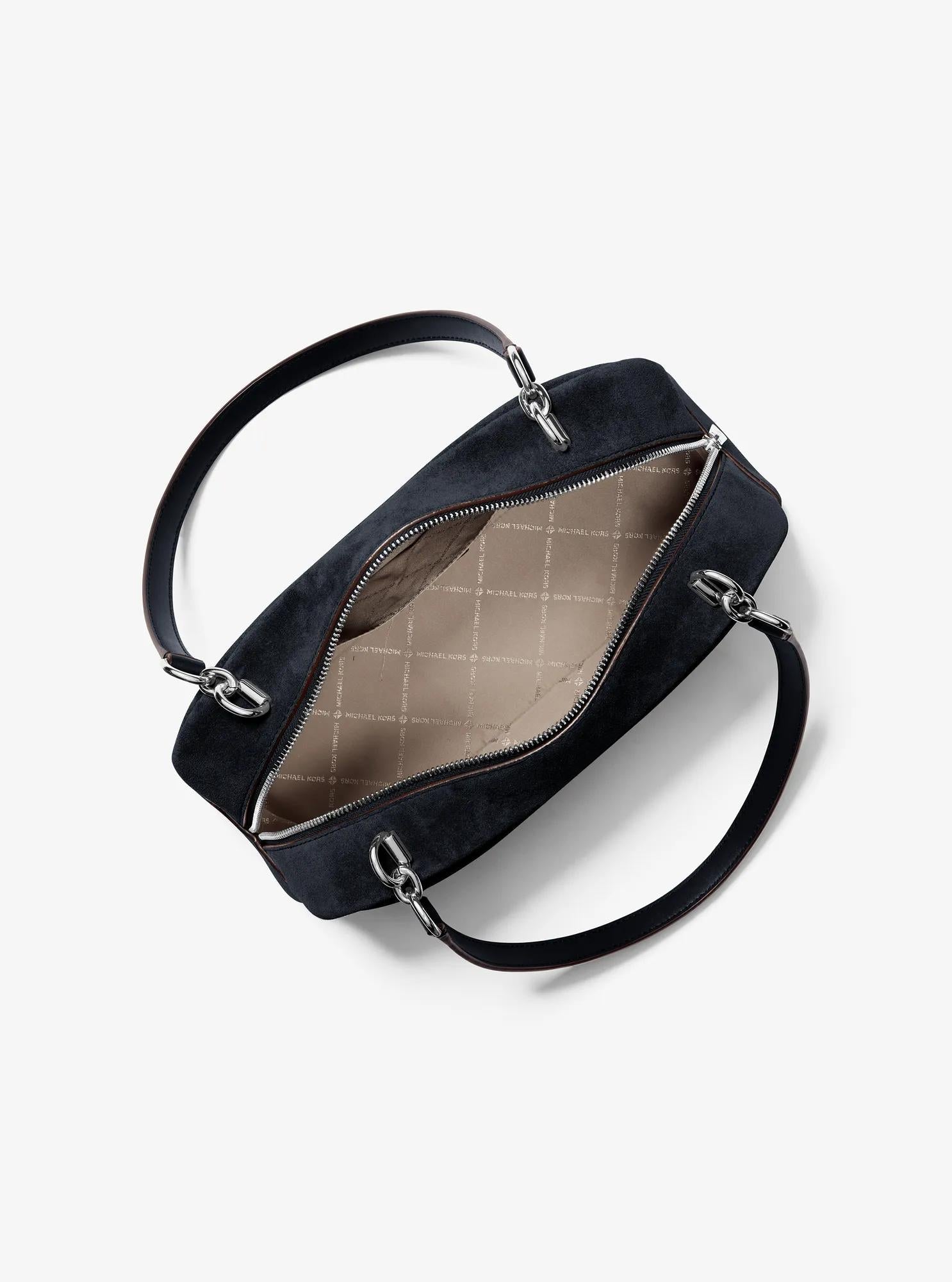 Bolso de hombro de gamuza