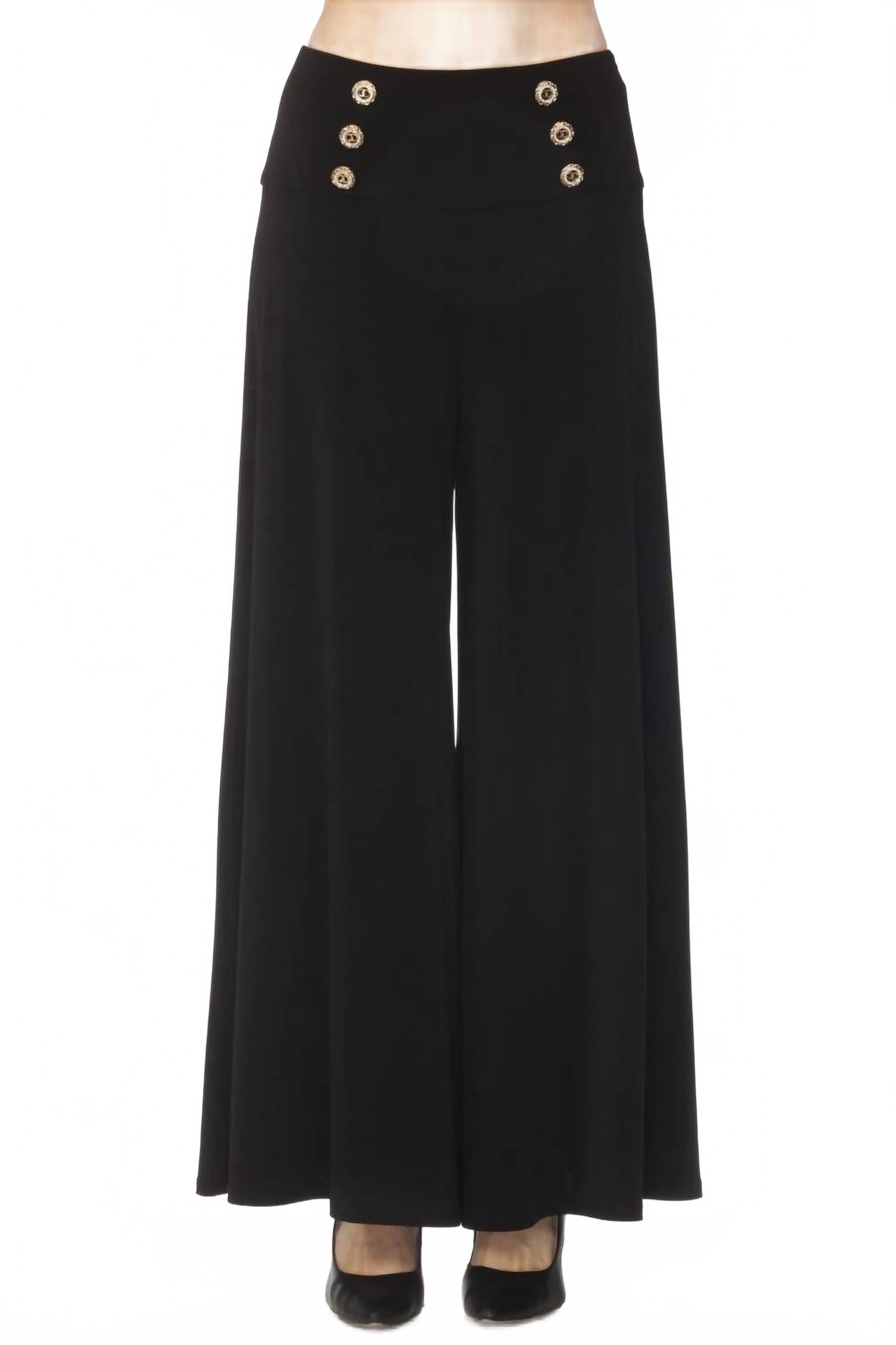 Pantalón de tiro alto color negro
