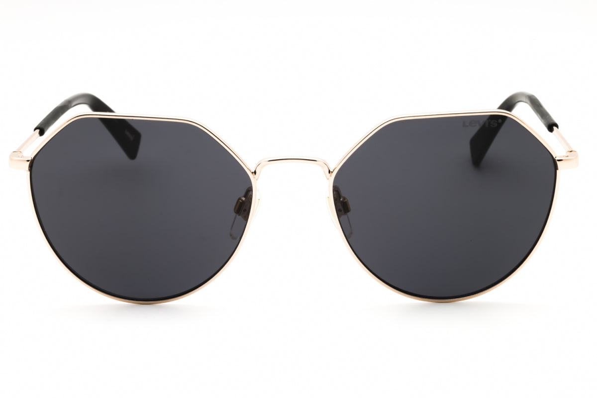 Gafas color gris y dorado