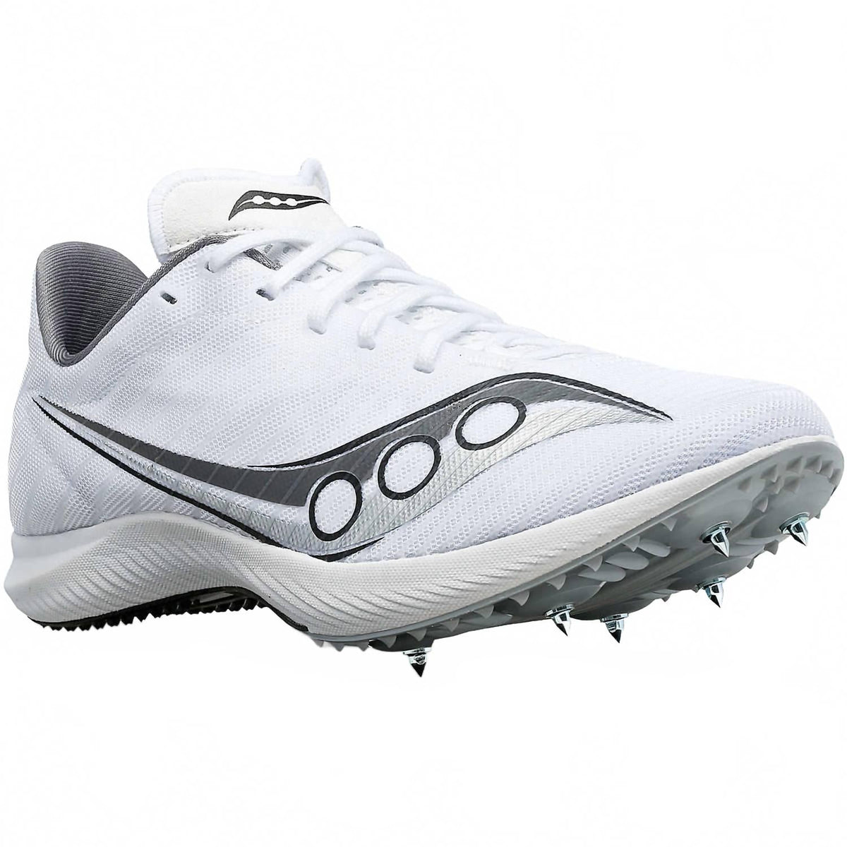 Zapatillas con clavos de mujer color blanco y plateado