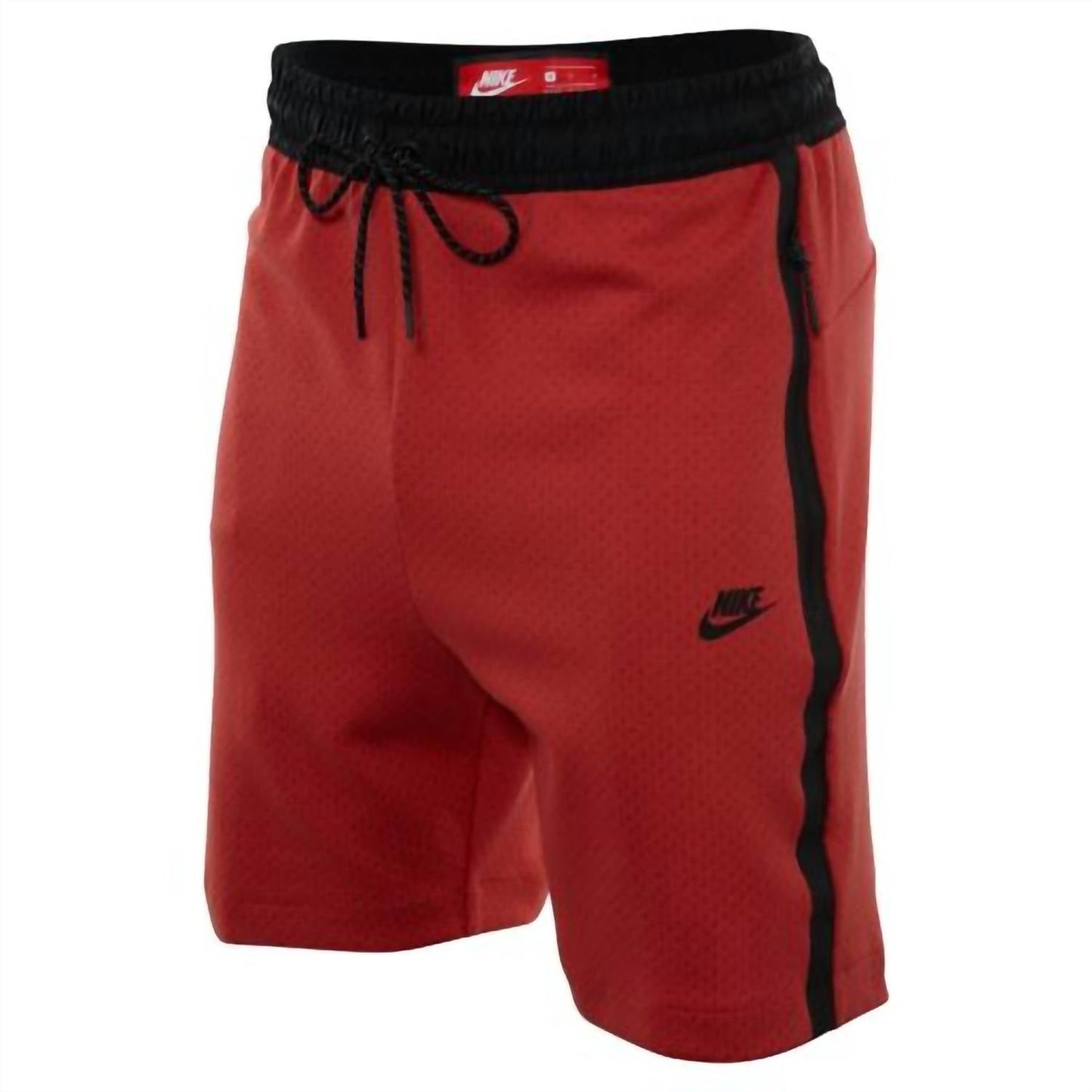 Short de hombre de corte amplio color negro y rojo