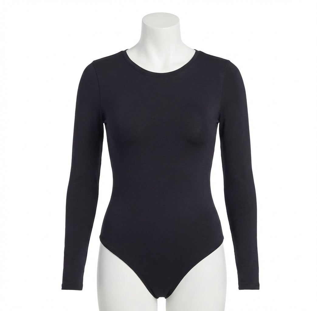 Body de manga larga color negro