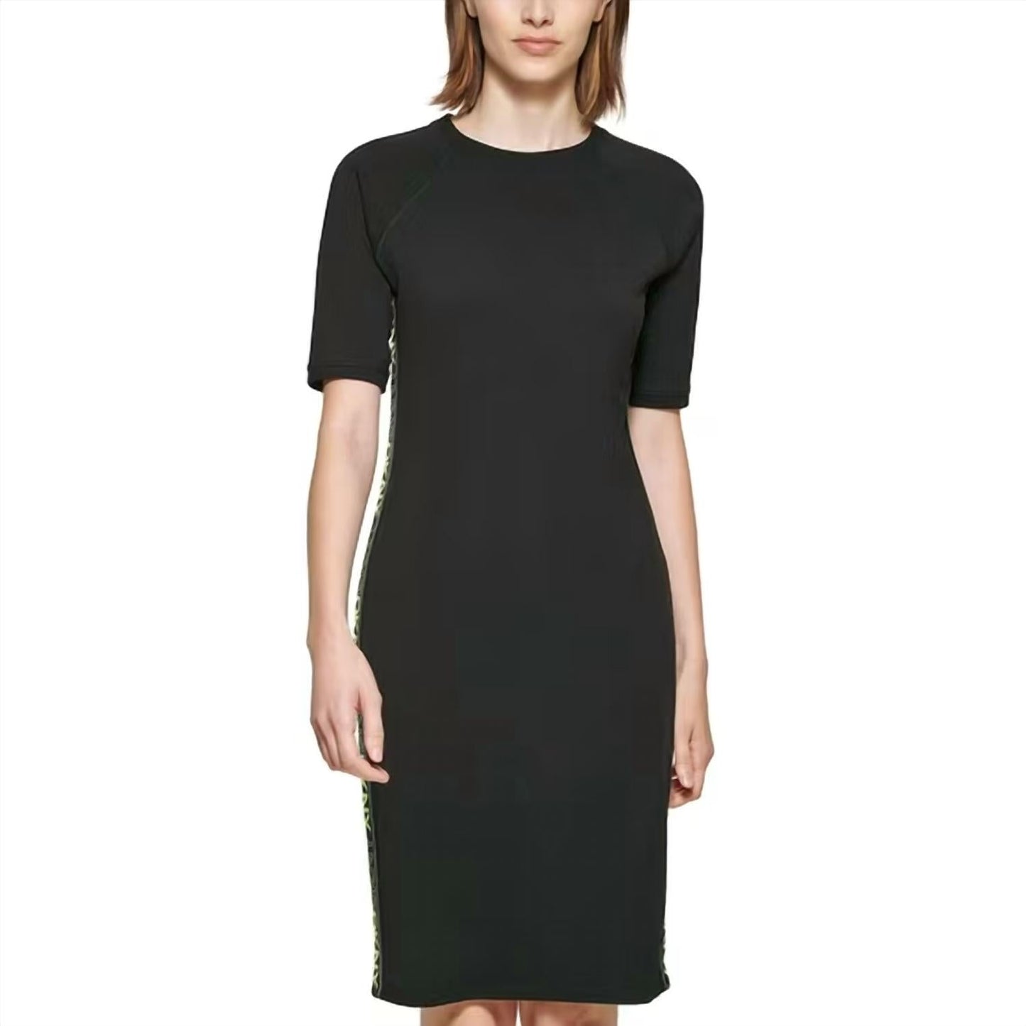 Vestido con cuello redondo