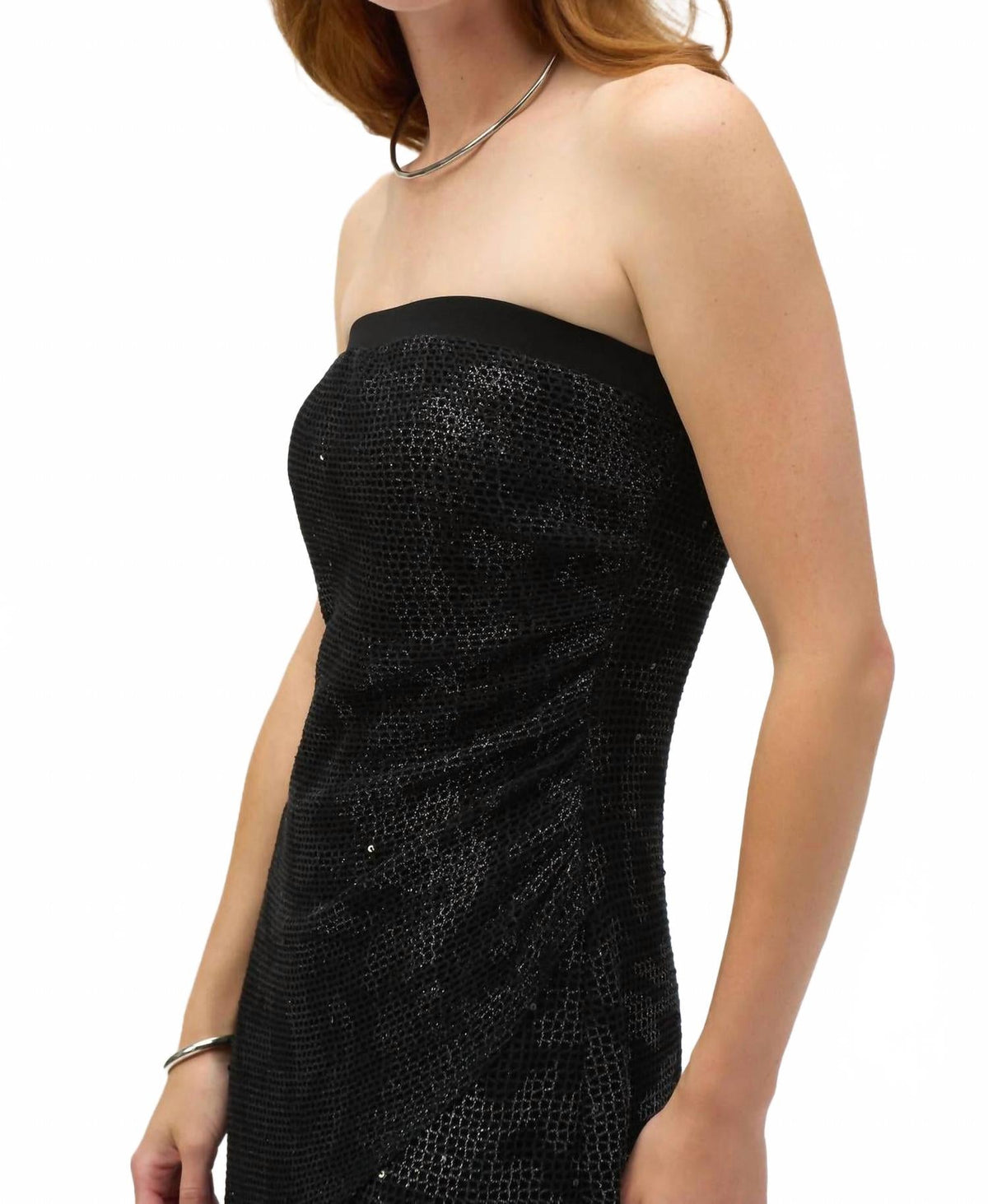 Vestido color negro y plateado