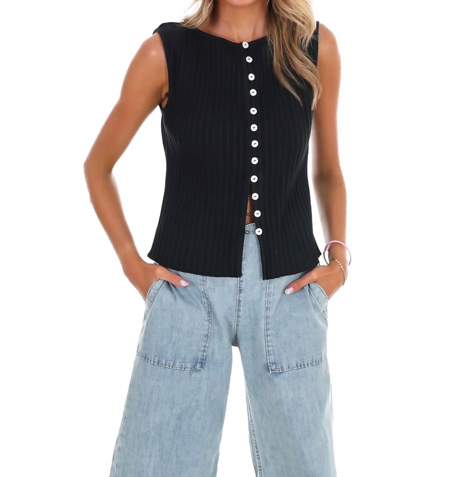 Chaleco color negro