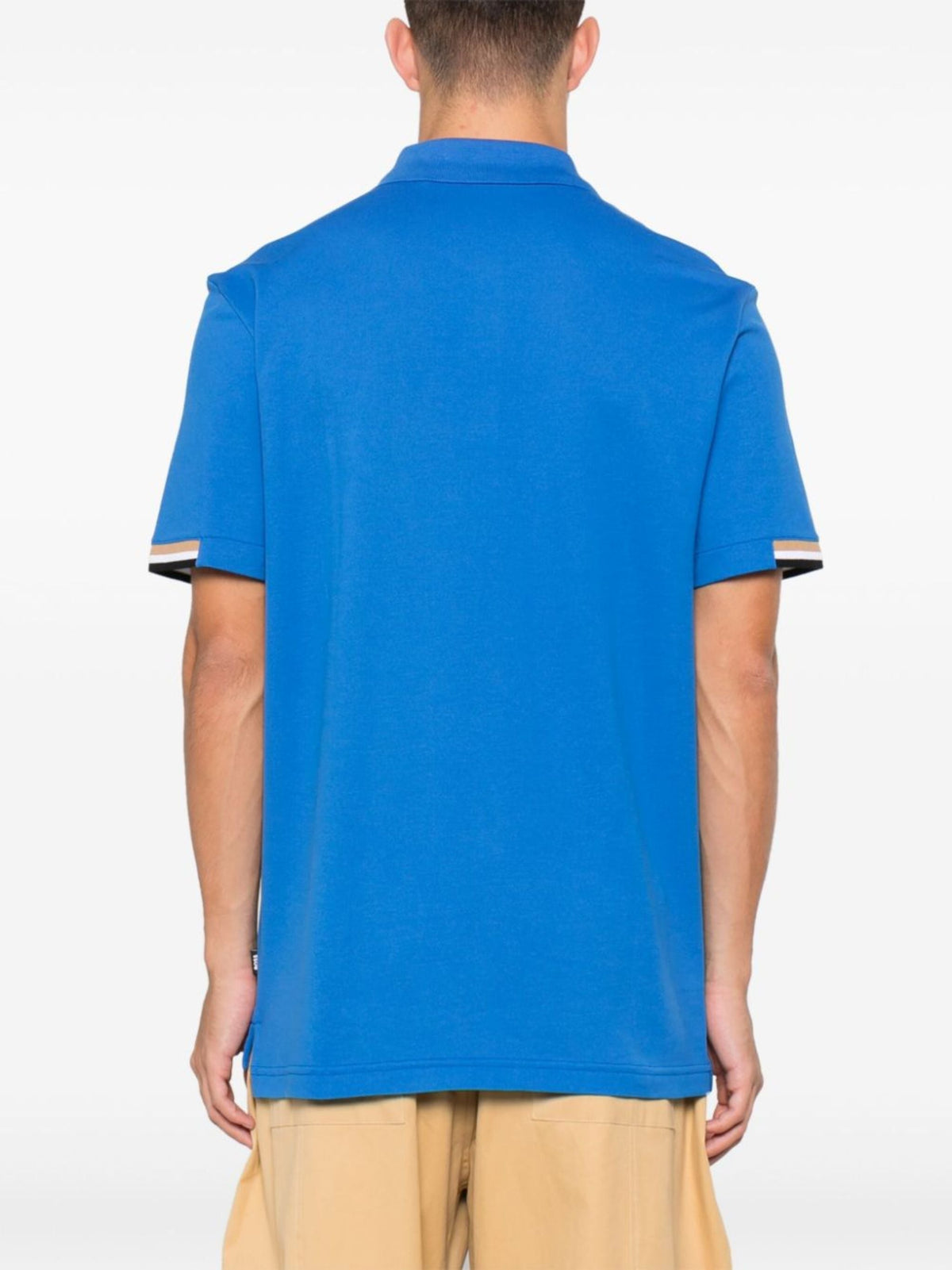 Polo de hombre de manga corta color azul