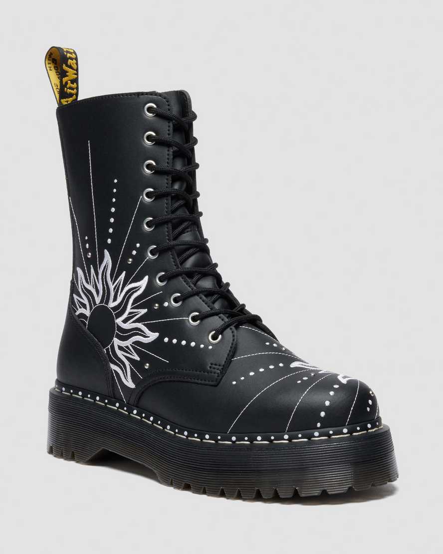 Botas de cuero con plataforma