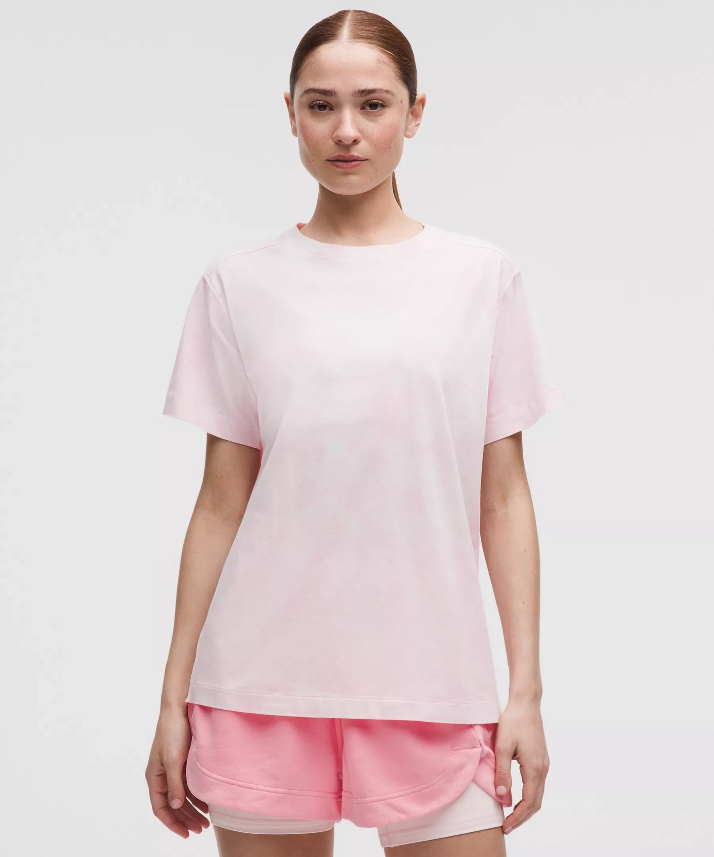 Camiseta de algodón con cuello redondo