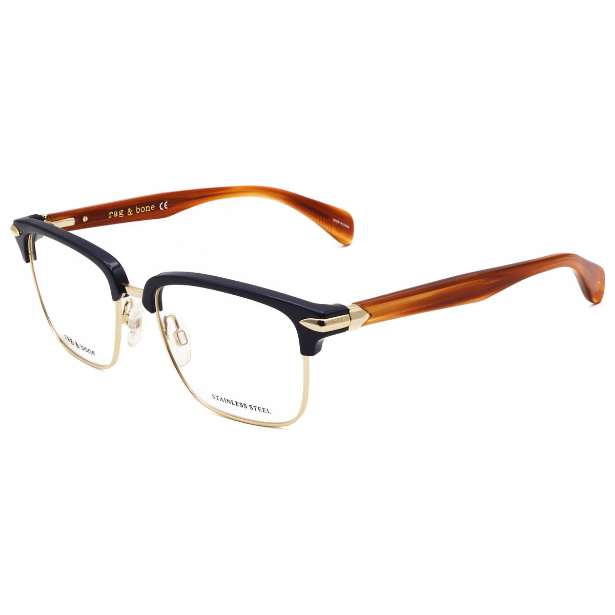 Montura para gafas de hombre 53 mm color azul y café