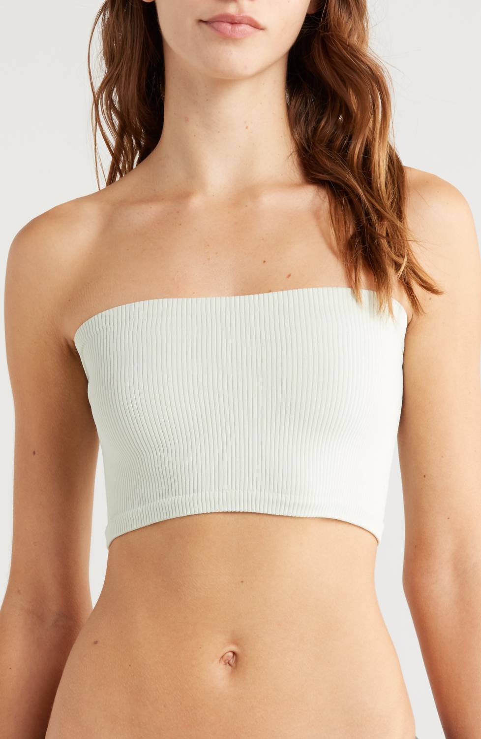 Top sin tirantes color blanco
