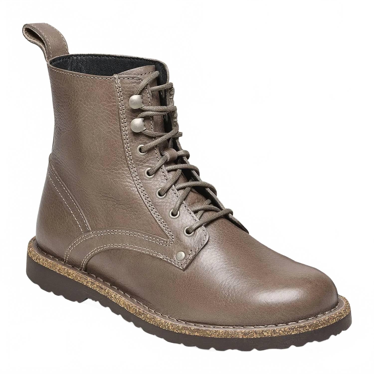 Botas de mujer de cuero color taupe