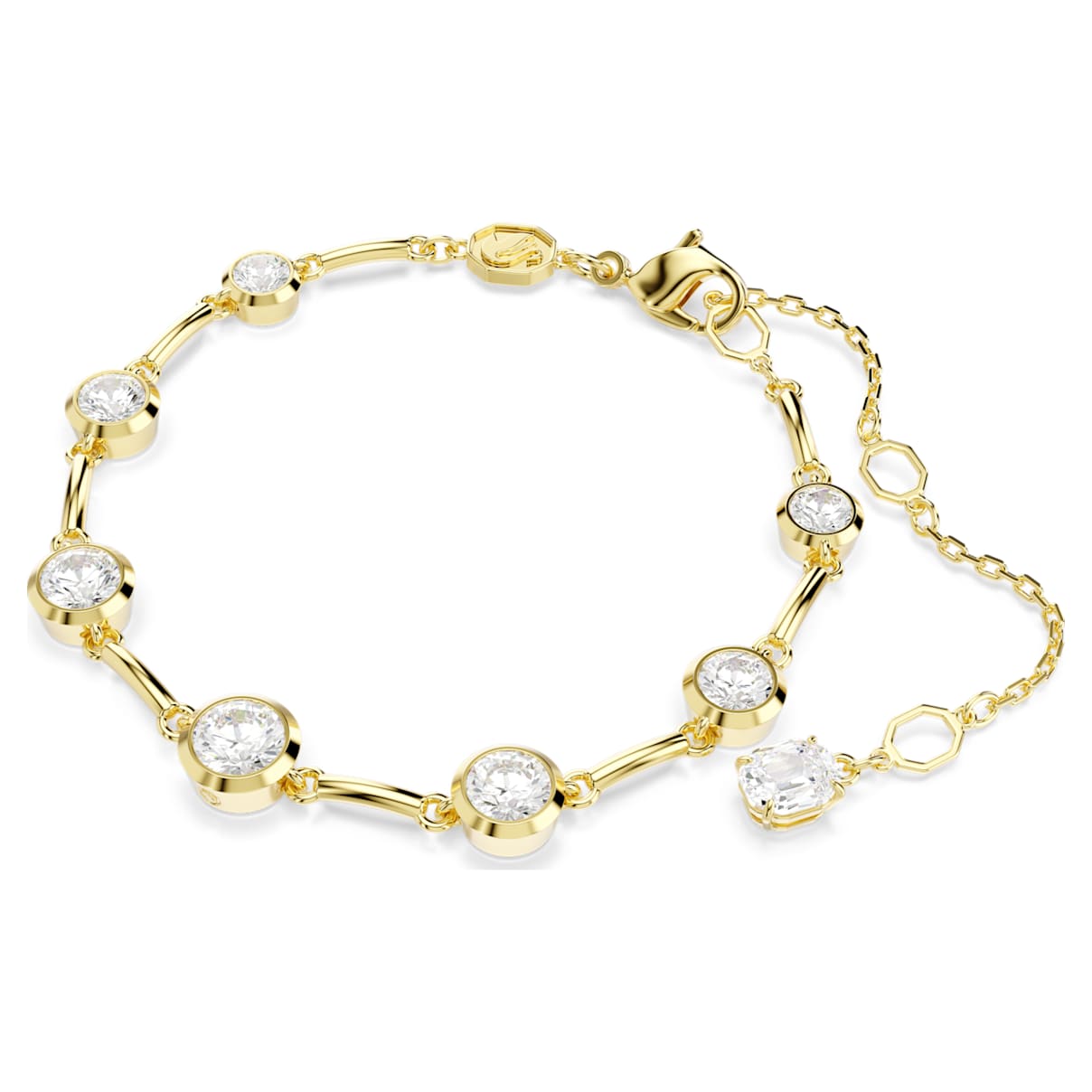 Pulsera color blanco y dorado