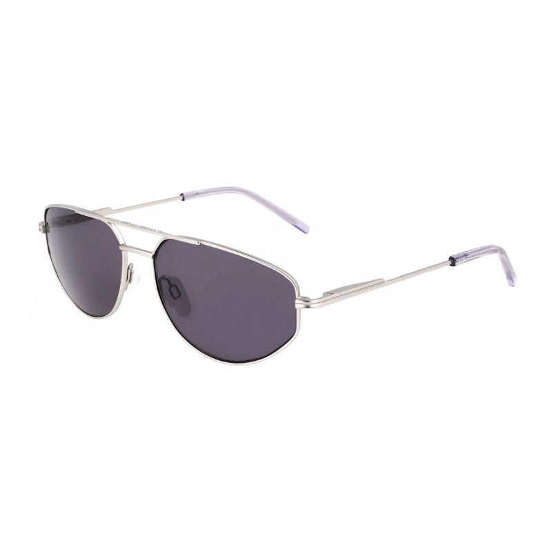 Gafas de satén color gris y plateado