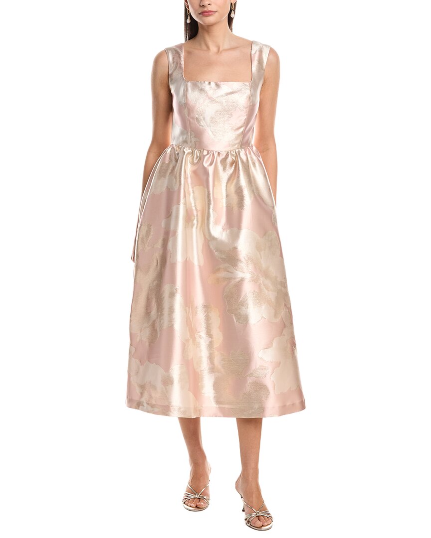 Vestido midi con escote cuadrado con espalda descubierta