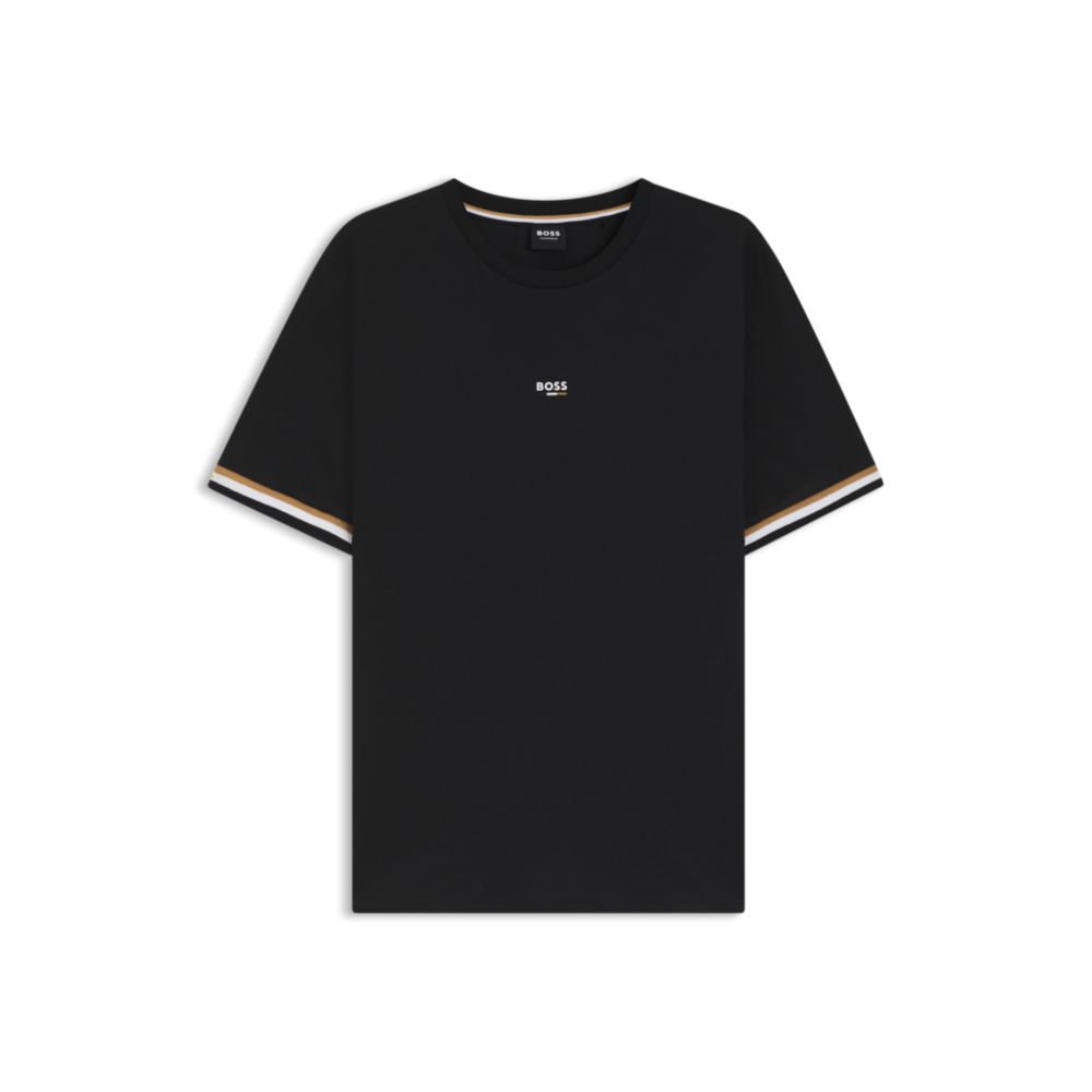 Camiseta de mezcla de algodón a rayas