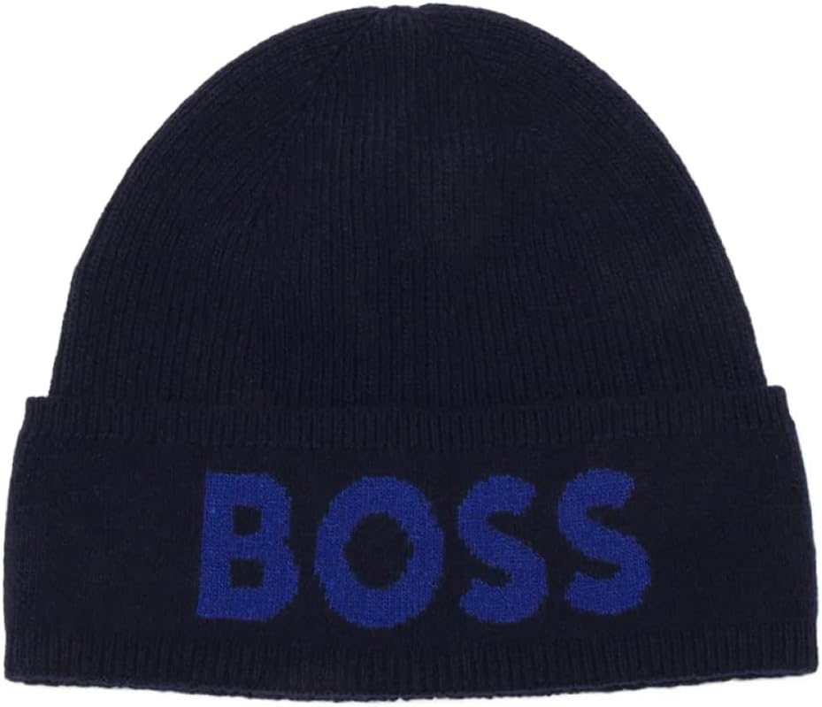 Gorro tejido de hombre color azul