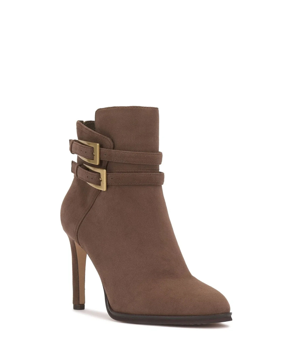 Botines de mujer de gamuza color taupe