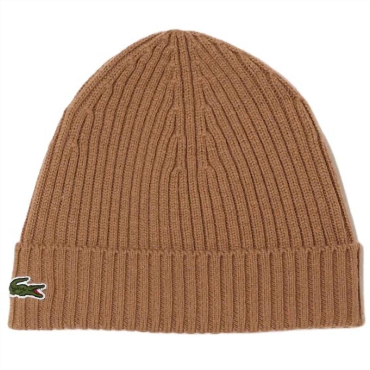 Gorro tejido unisex de lana color café
