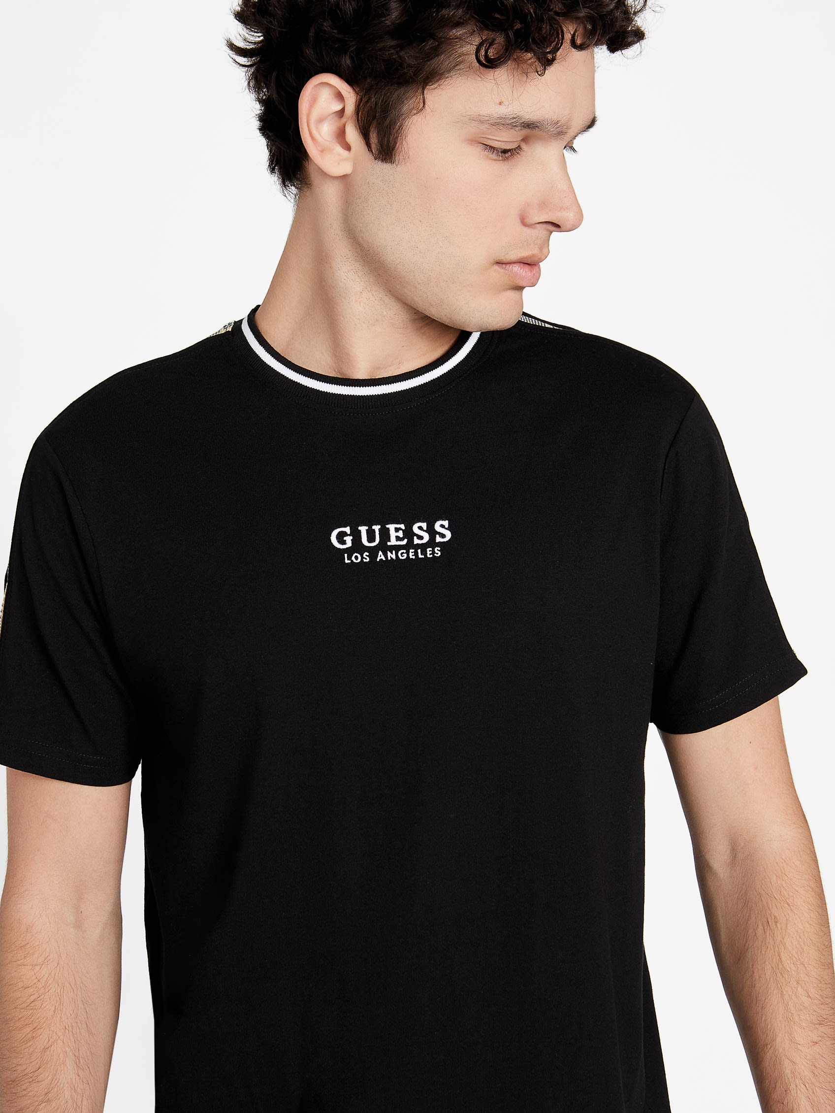 Camiseta con cuello redondo a cuadros
