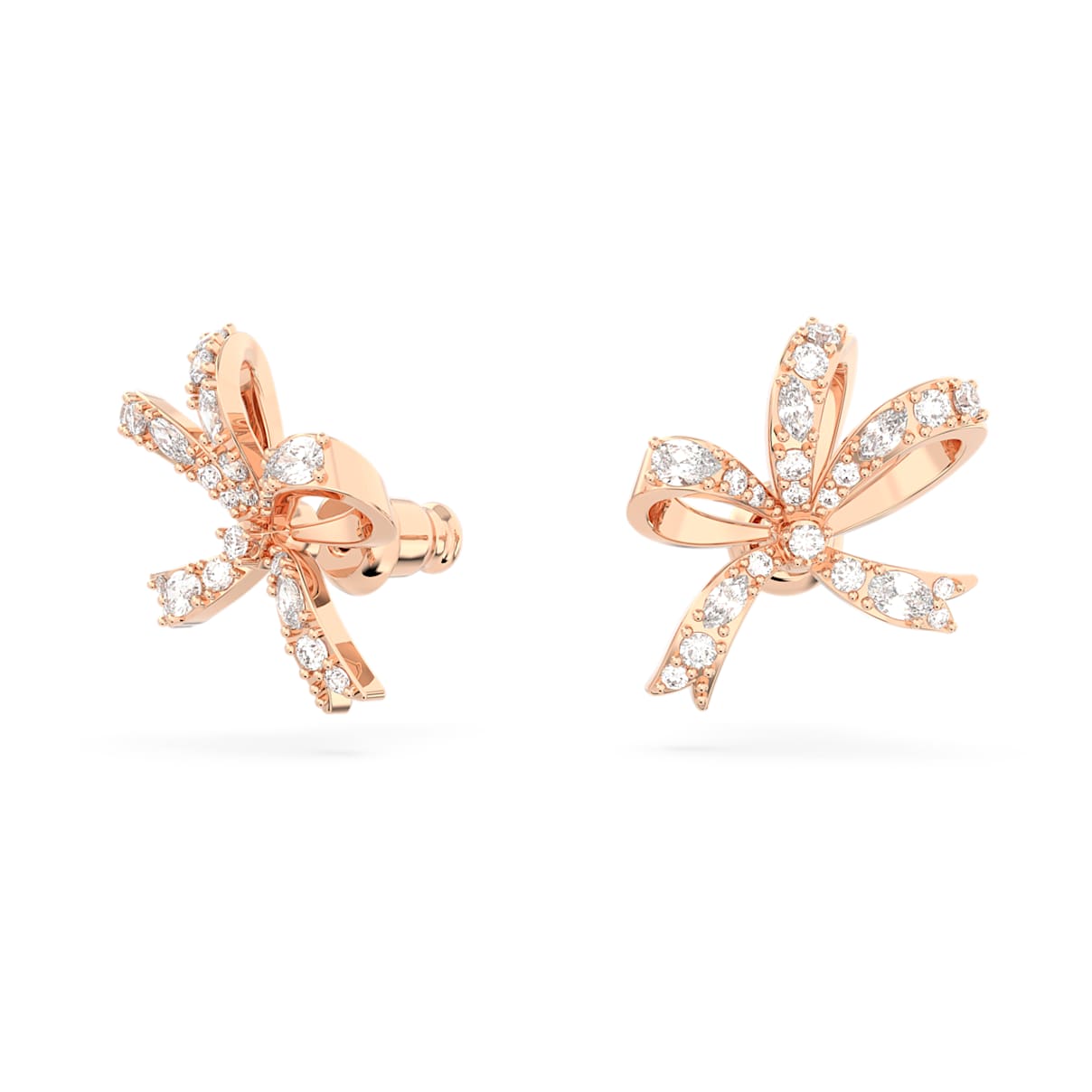 Aretes color oro rosa y blanco