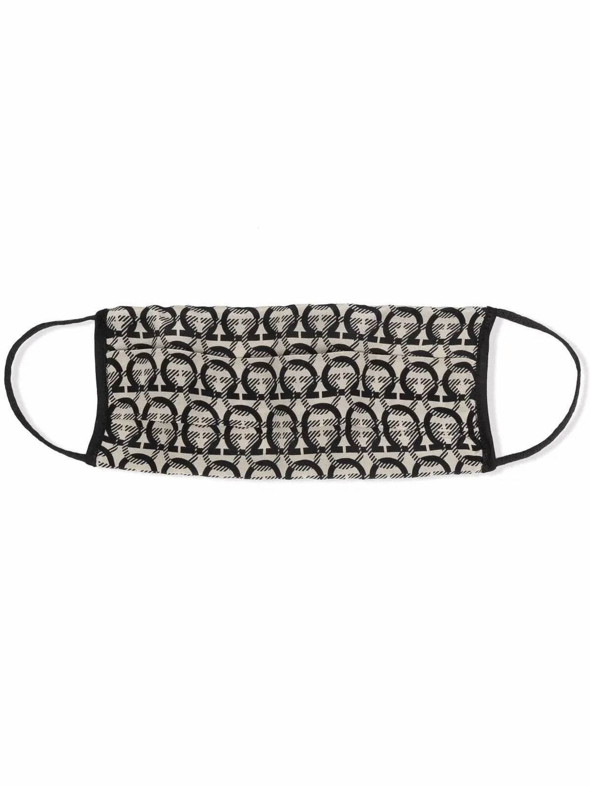 Mascarilla unisex color negro y beige