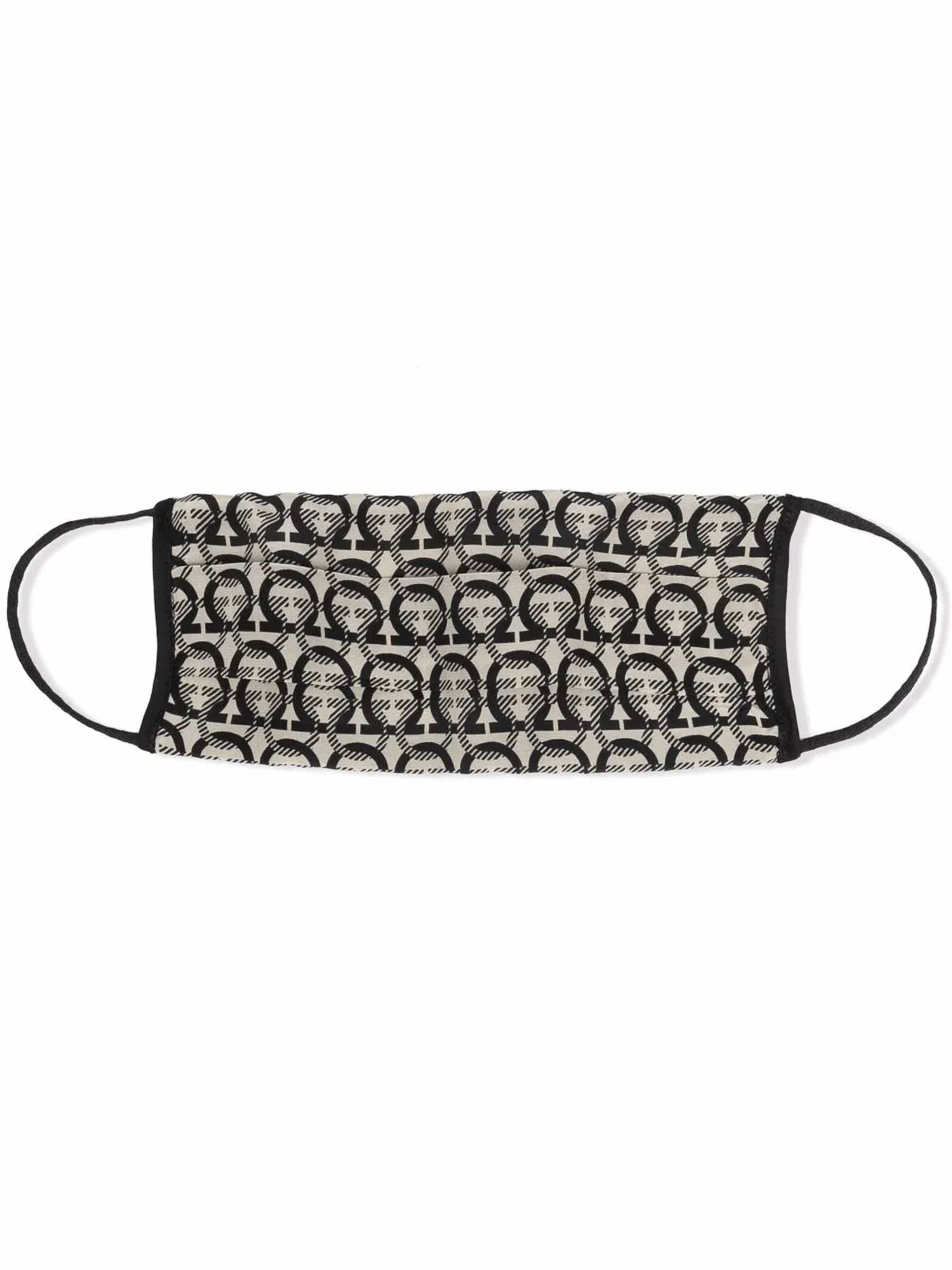 Mascarilla unisex color negro y beige