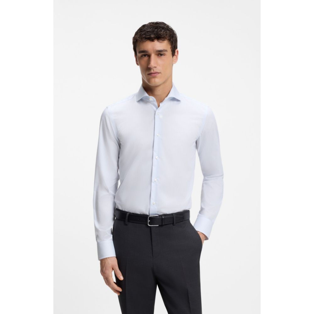 Camisa de algodón de corte ajustado