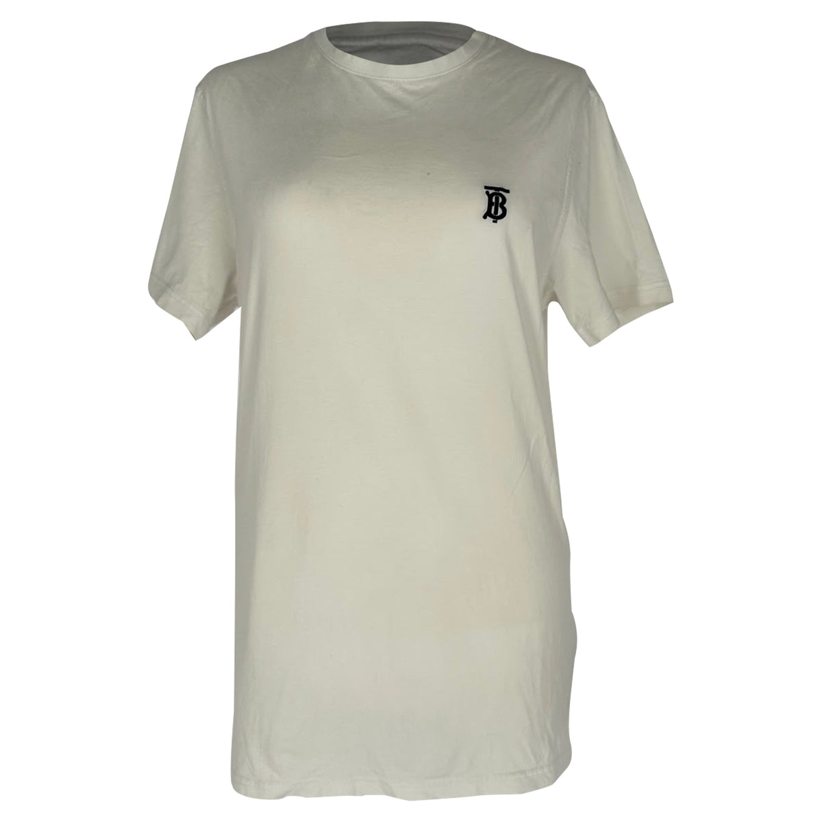 Camiseta de algodón con bordado color blanco