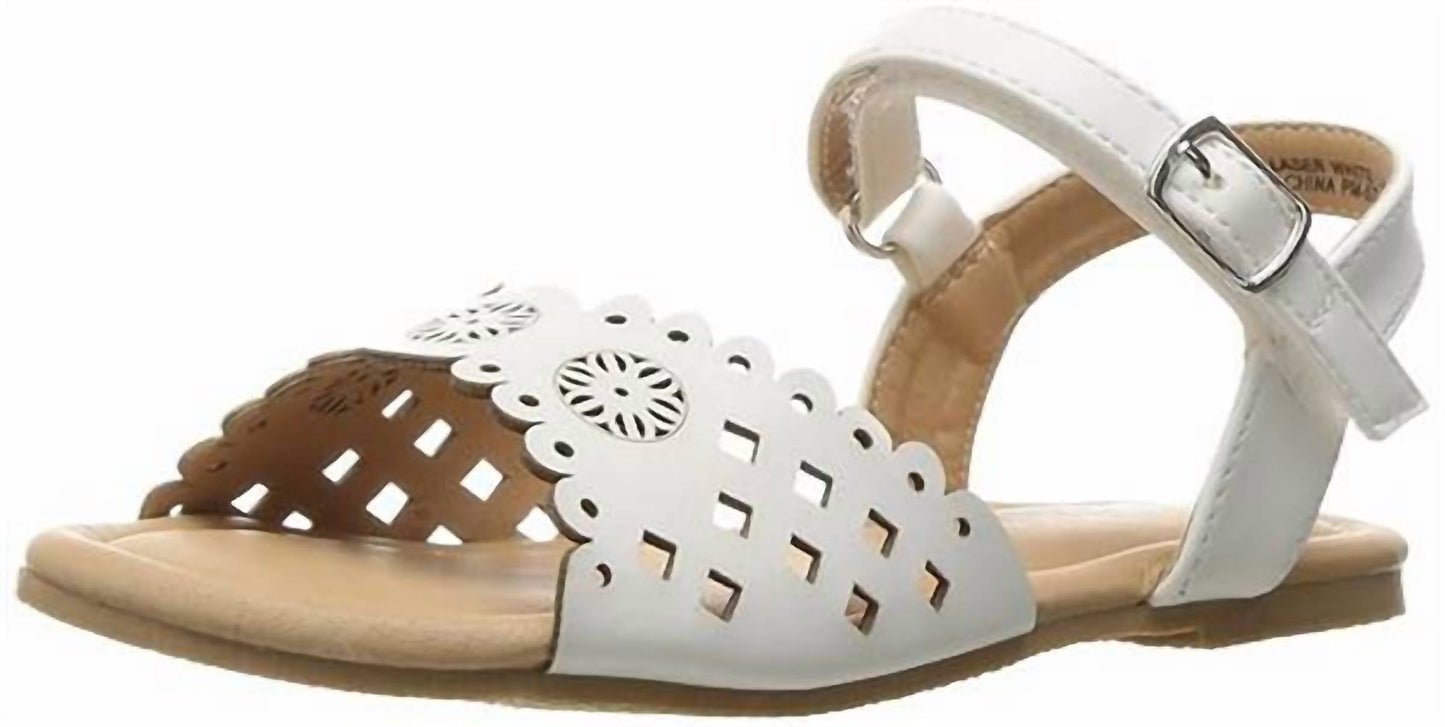 Sandalias para niña color blanco