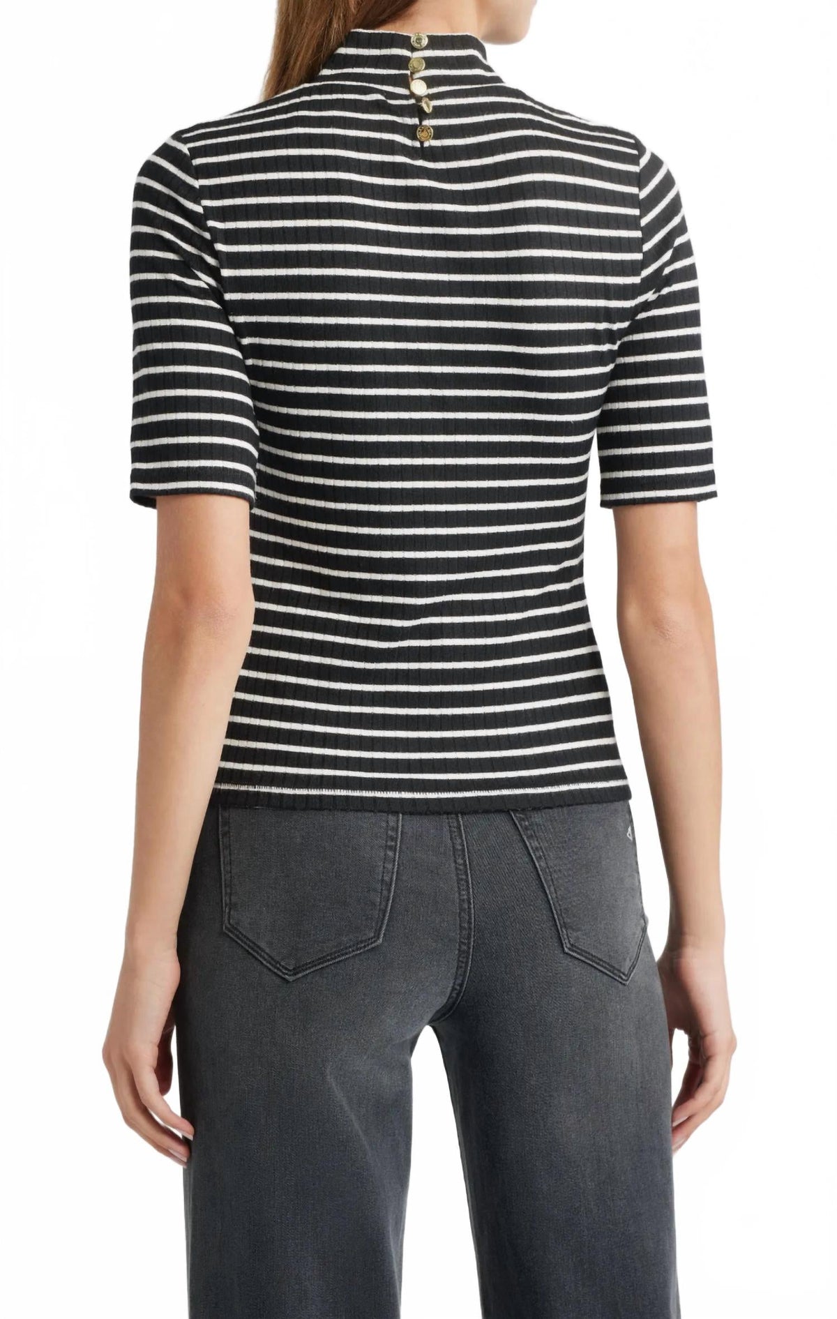 Camiseta a rayas color negro
