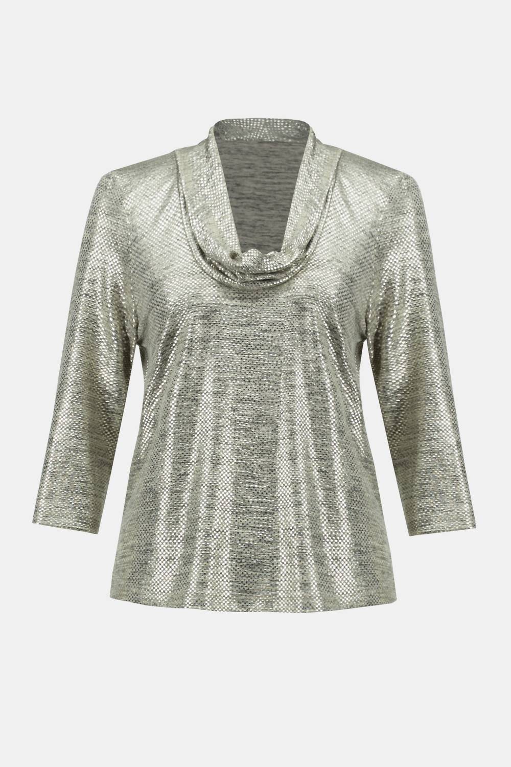 Top color beige y dorado