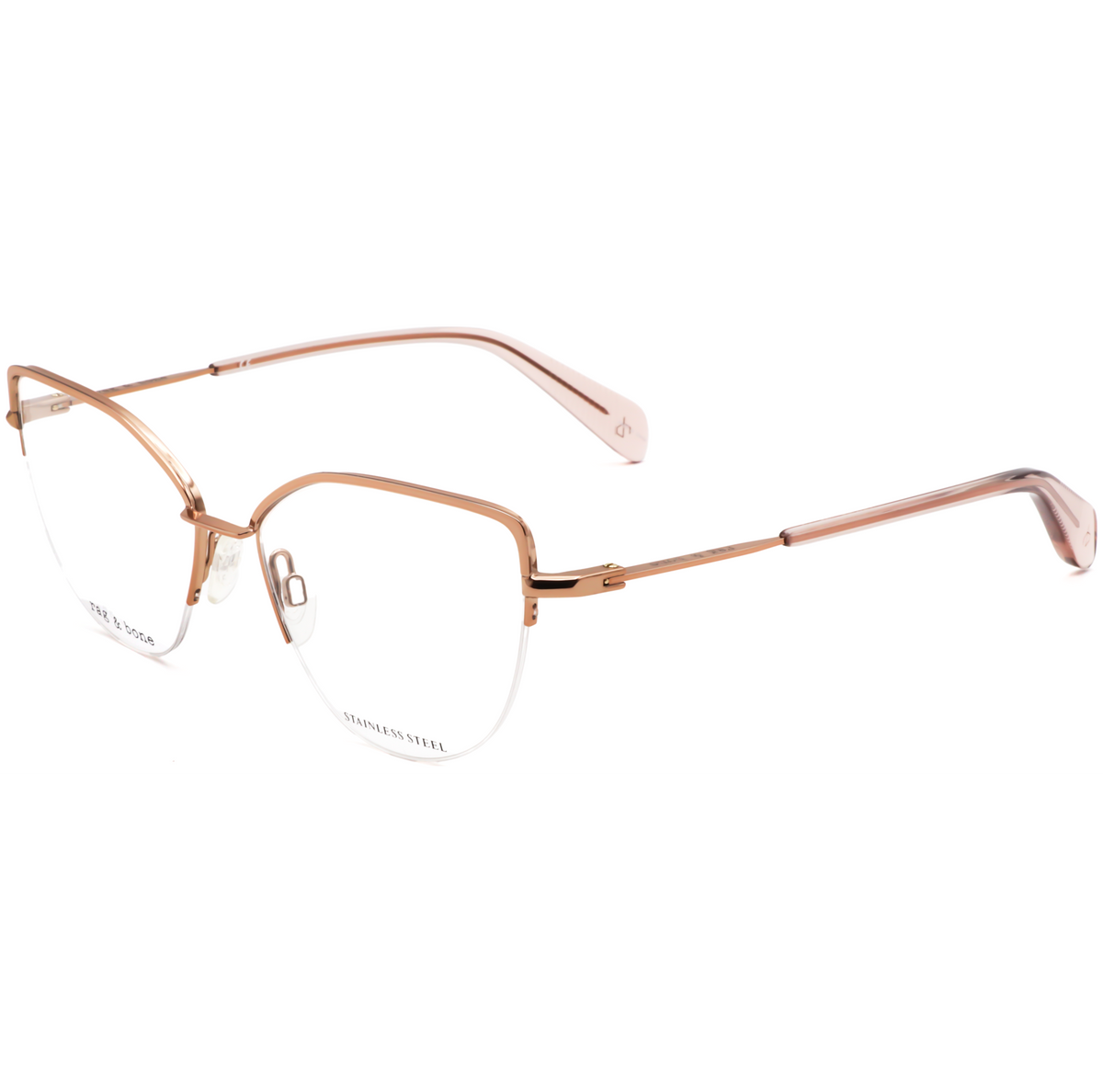 Montura para gafas de mujer 53 mm color oro rosa