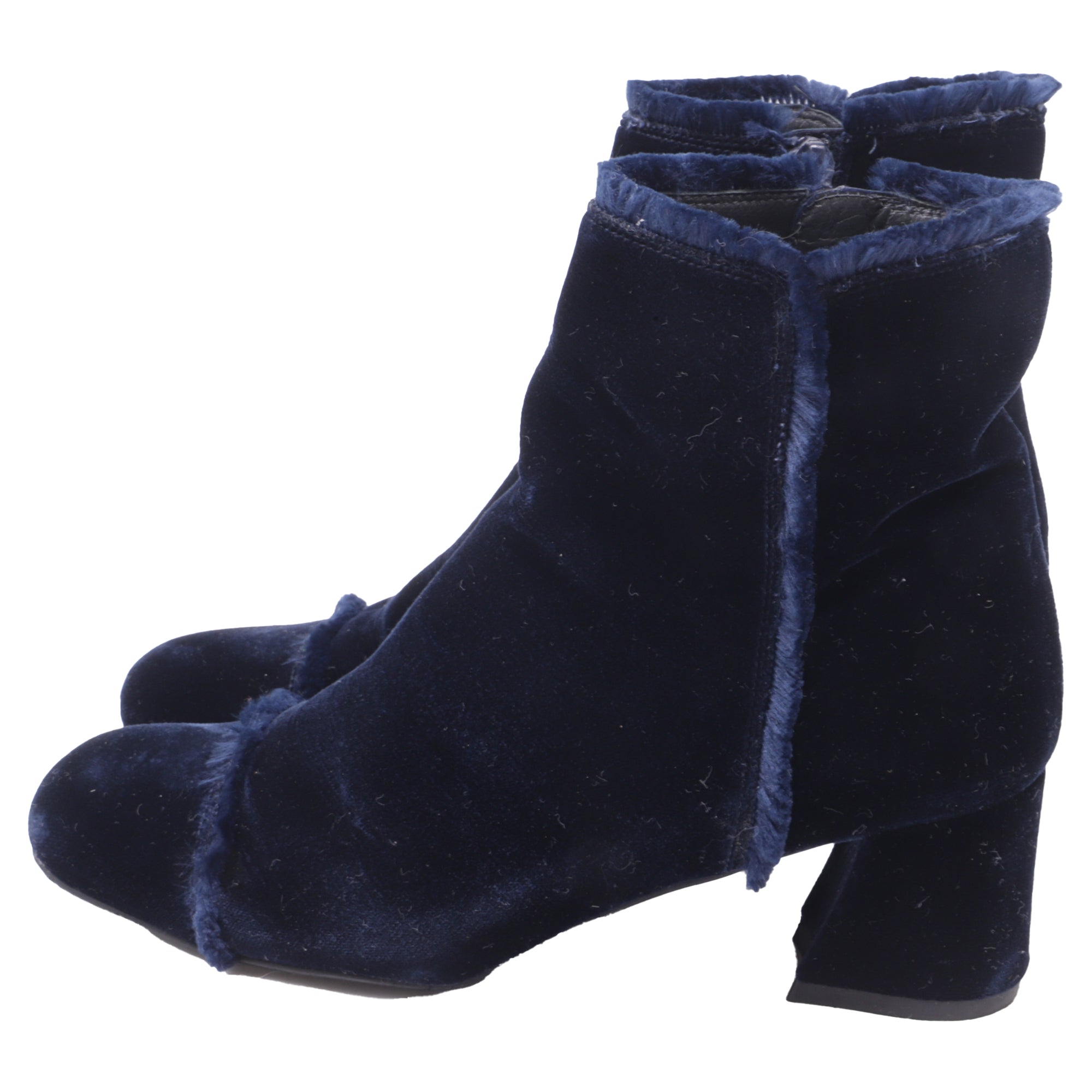 Botas de terciopelo color azul
