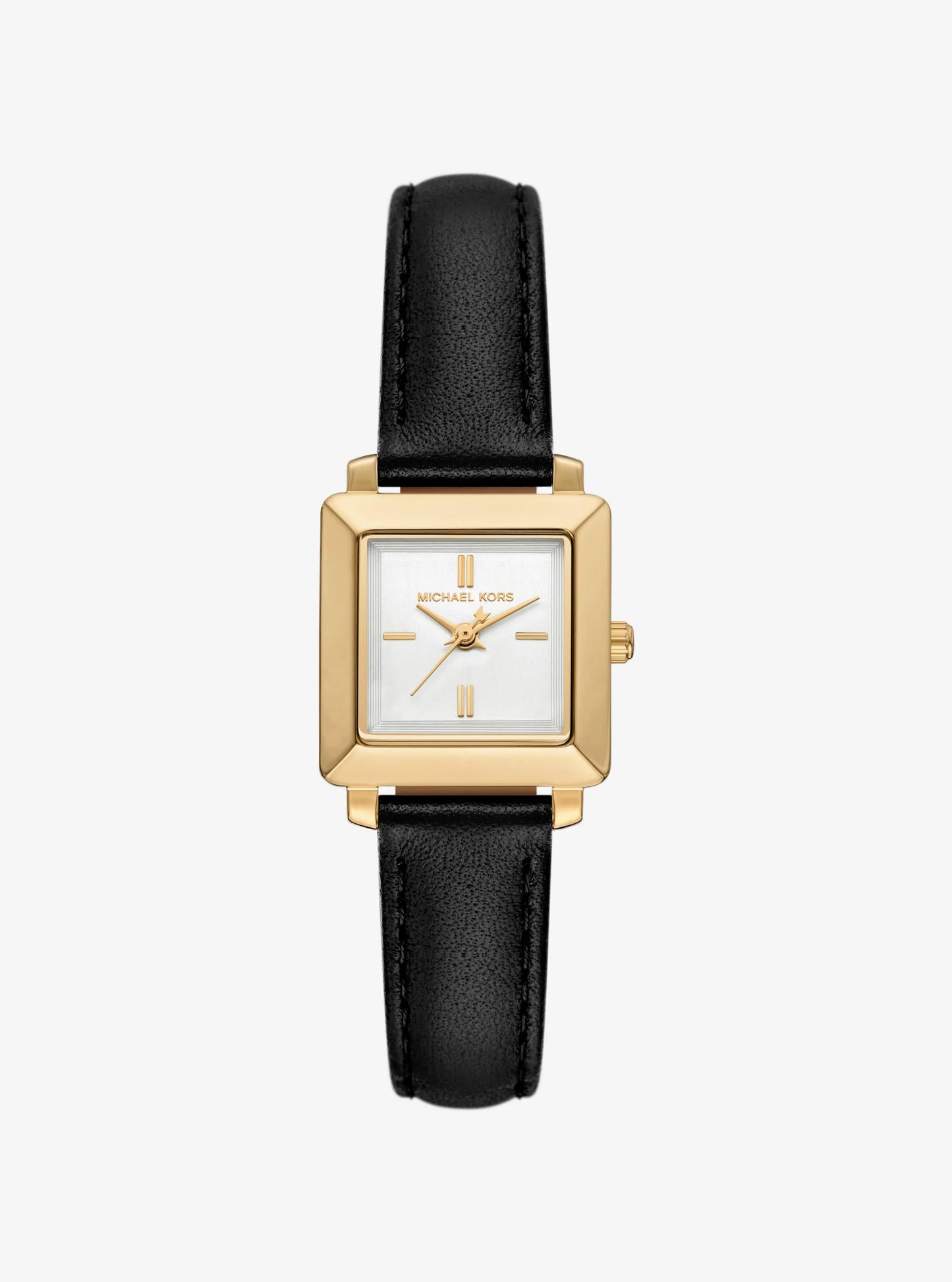 Reloj de cuero color dorado